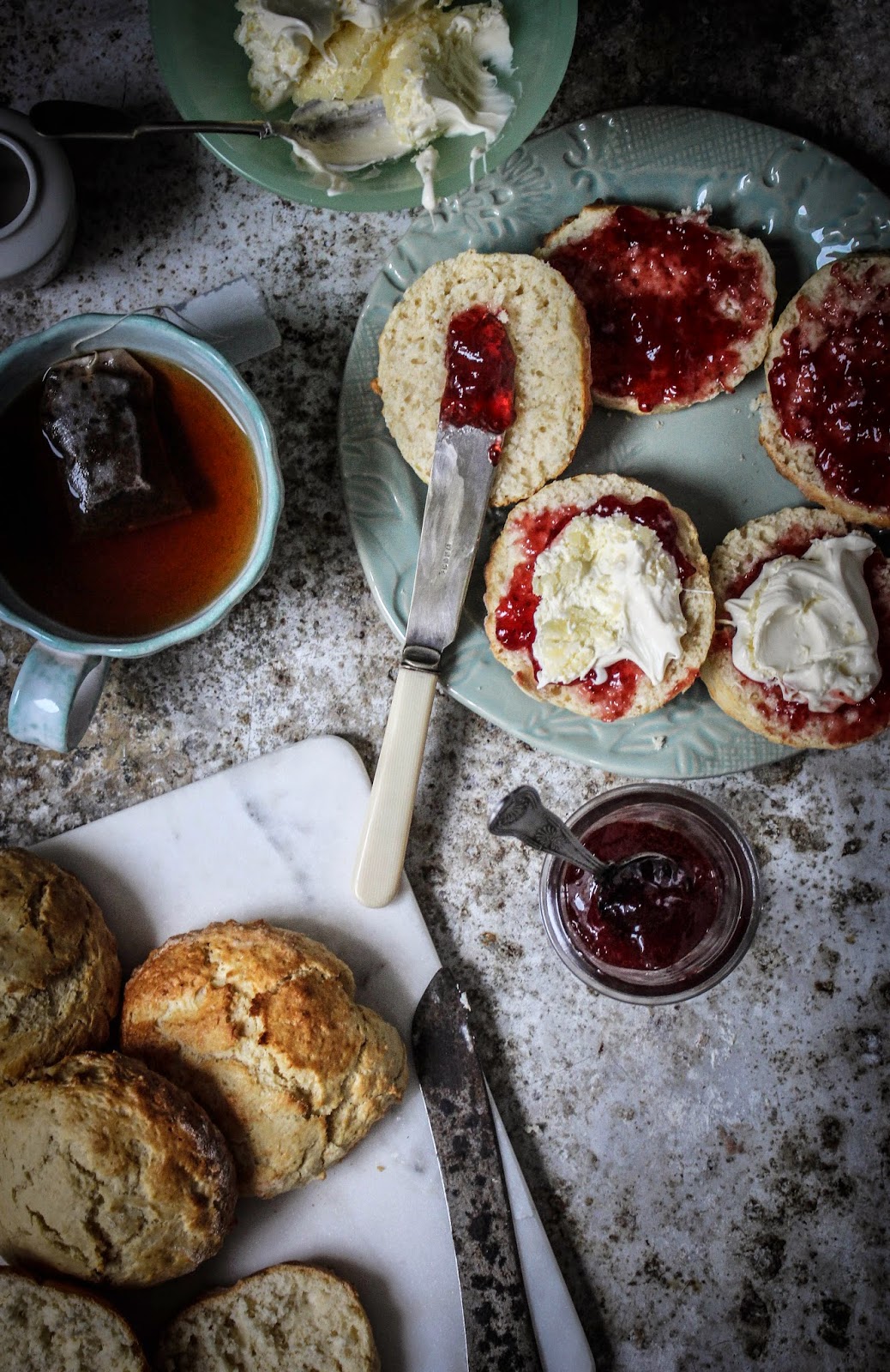 tea milk g tea traditional cream devon with scones and english cream