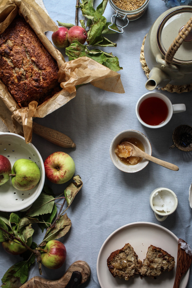 apple banana cake paleo-1-9