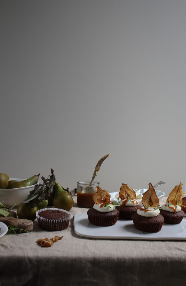 pear and chocolate cakes with mascapone and caramel-1-17