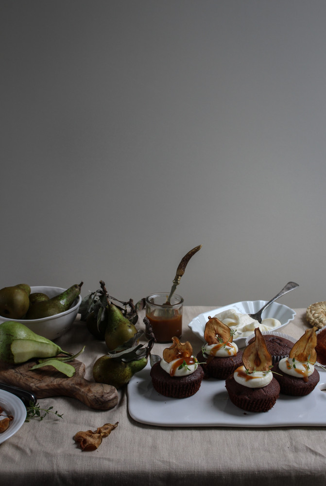 pear and chocolate cakes with mascapone and caramel-1-5