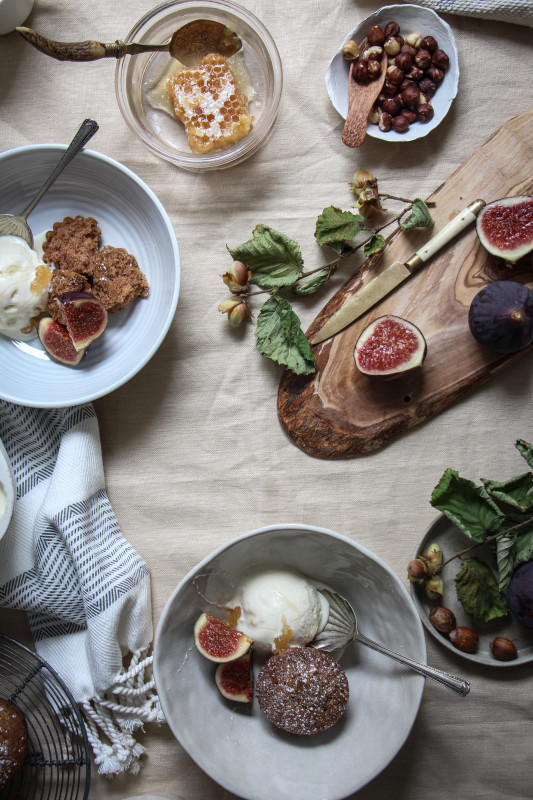 buckwheat hazelnut cakes ricotta icecream -1-10