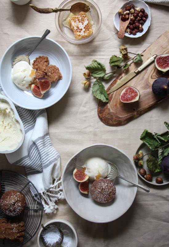 buckwheat hazelnut cakes ricotta icecream -1-7