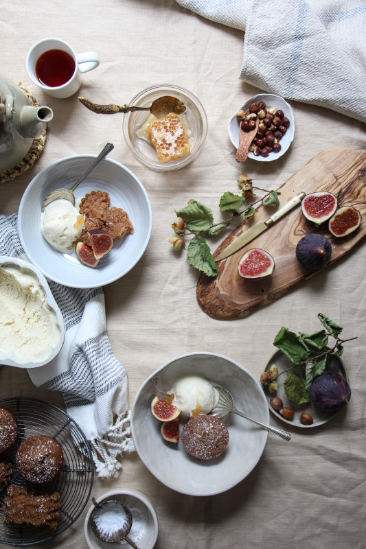 buckwheat hazelnut cakes ricotta icecream -1-8