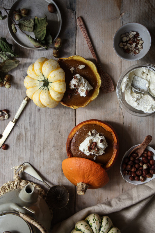 pumpkin pies baked inside squashes-1-10