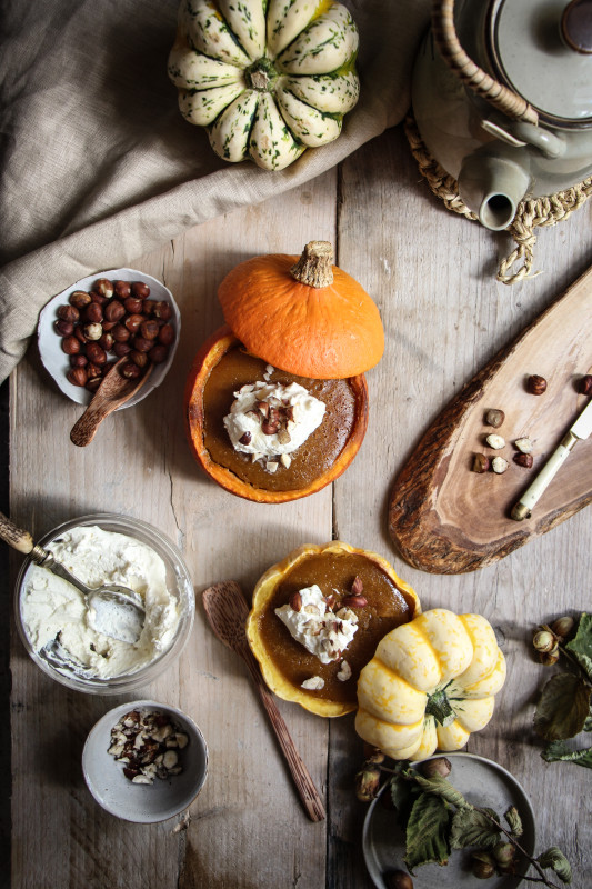 pumpkin pies baked inside squashes-1-16