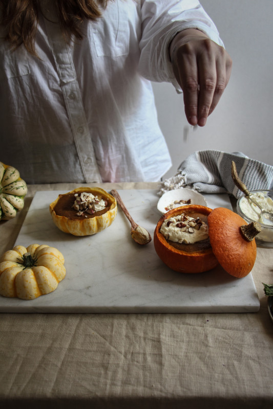 pumpkin pies baked inside squashes-1-28