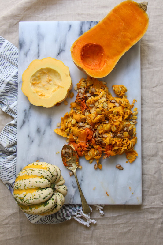 pumpkin pies baked inside squashes-1-4