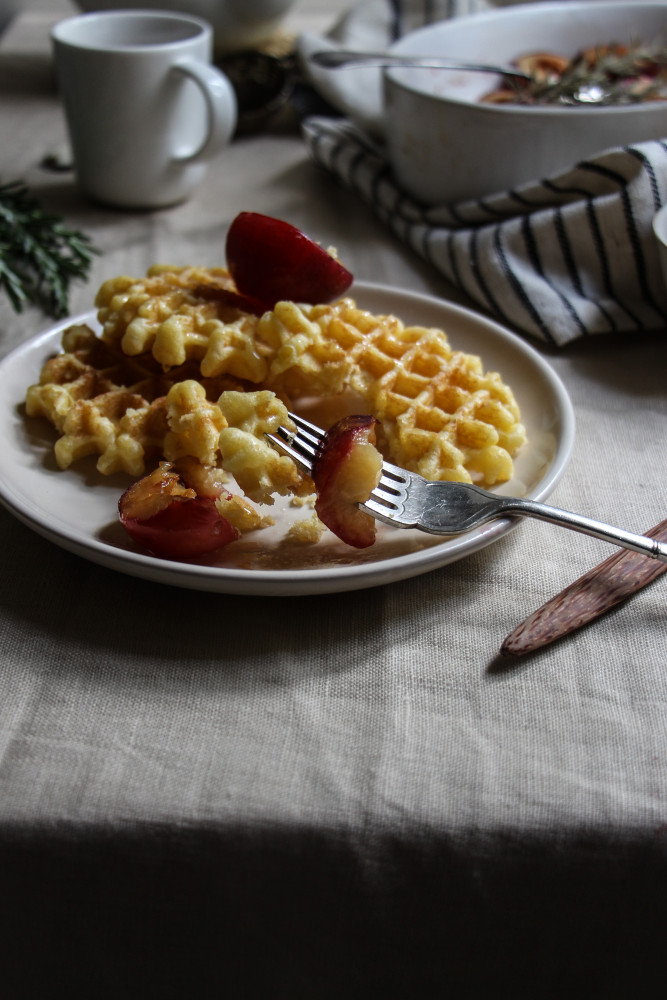 rosemary roasted plums and waffles-1-11