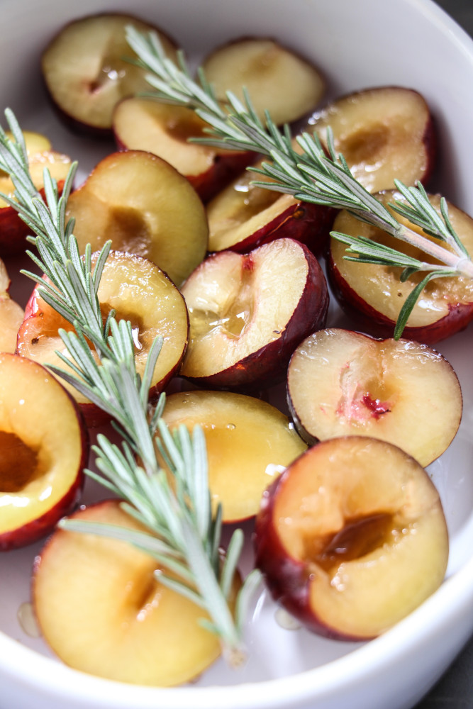 rosemary roasted plums and waffles-1-2