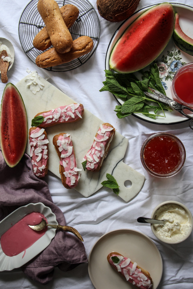 watermelon coconut eclairs-1-13