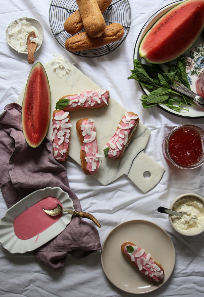 watermelon coconut eclairs-1-23