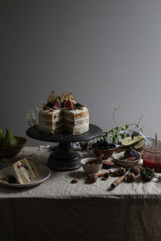 blackberry pear and walnut cake with fig verbina jam-1-4