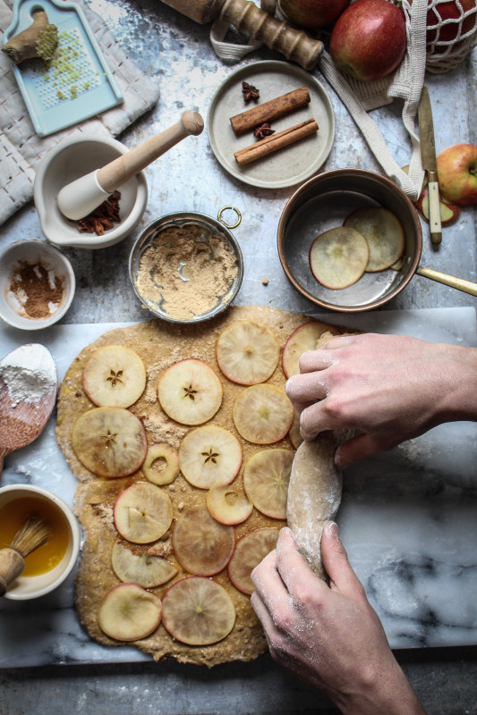 bonfire night spiced apple parkin rolls-1-11