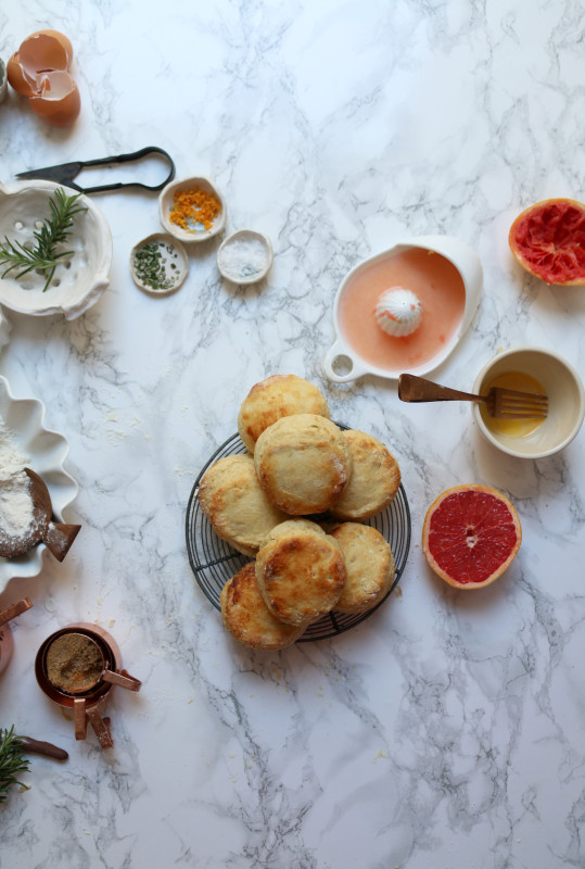 buttermilk grapefruit rosemary scones 3