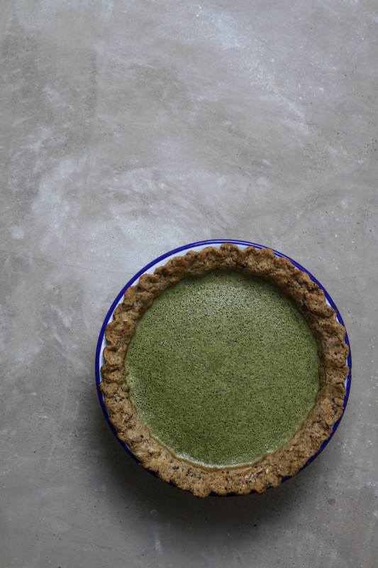 matcha custard pie with black sesame pastry-1-2