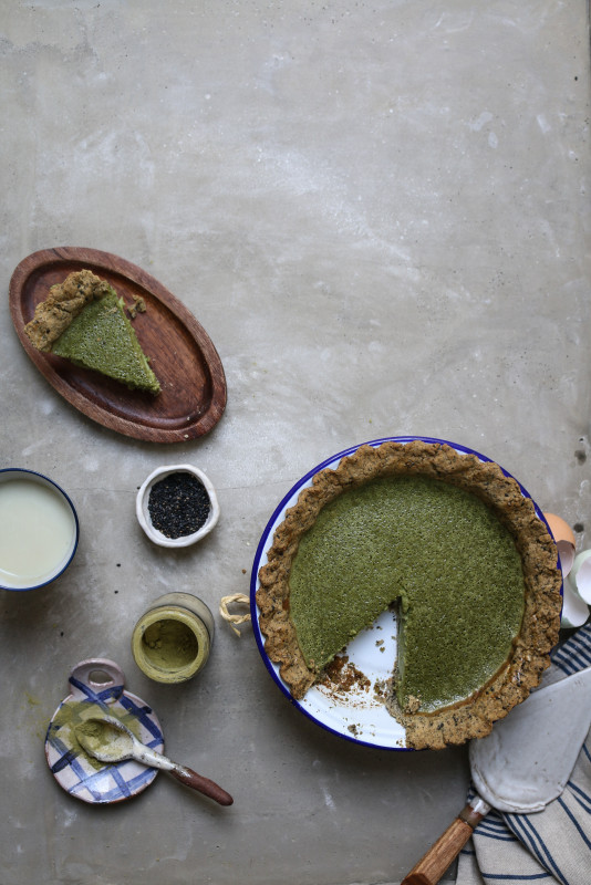 matcha custard pie with black sesame pastry-1-7