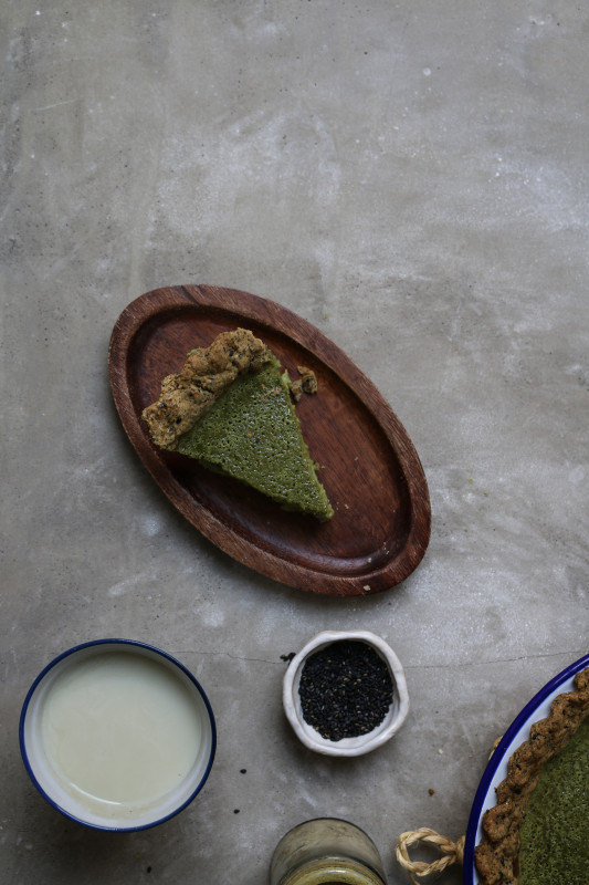 matcha custard pie with black sesame pastry-1-8