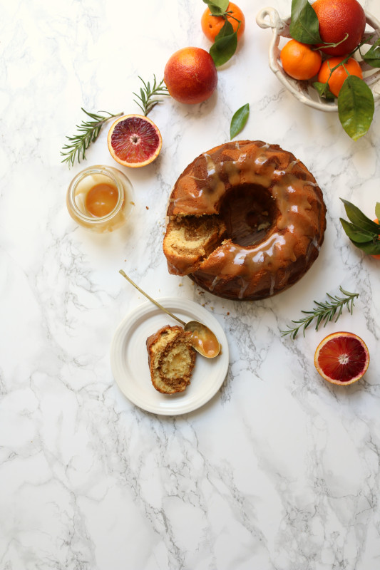 orange rosemary dulce de leche marble cake 5