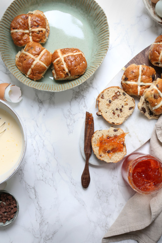 hotcross bun bread pudding 1