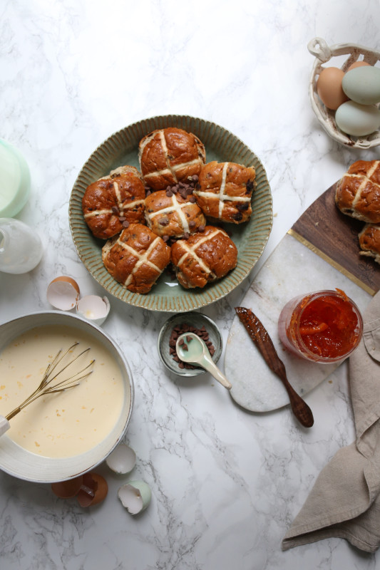 hotcross bun bread pudding 2