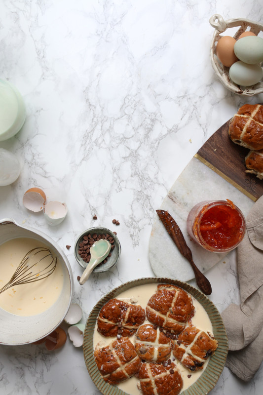 hotcross bun bread pudding 5