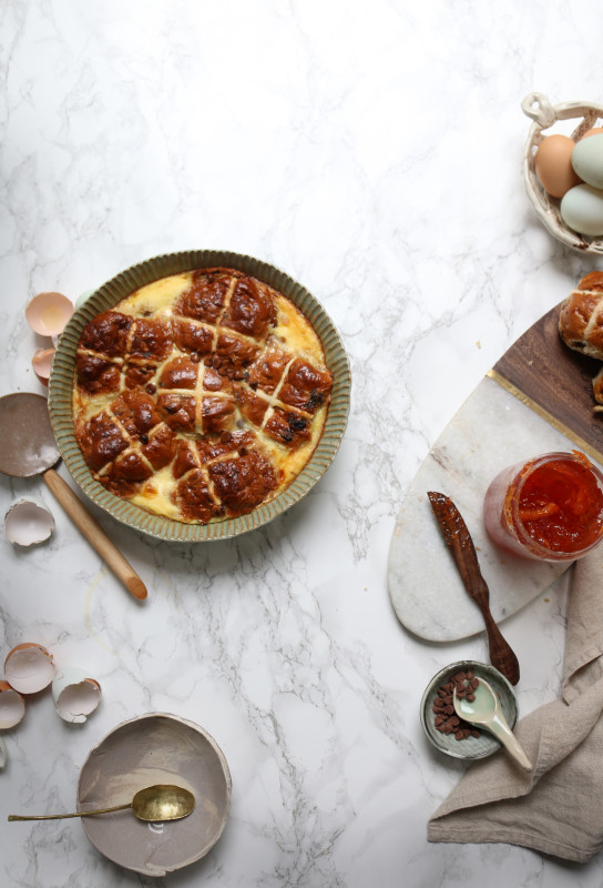 hotcross bun bread pudding 6