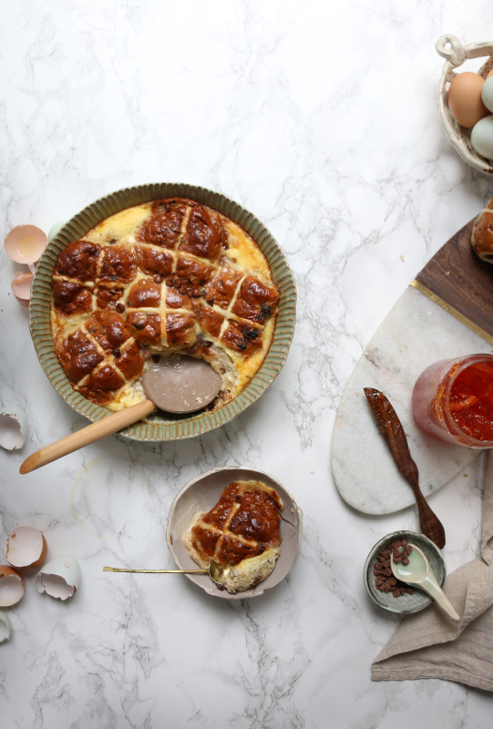 hotcross bun bread pudding 7