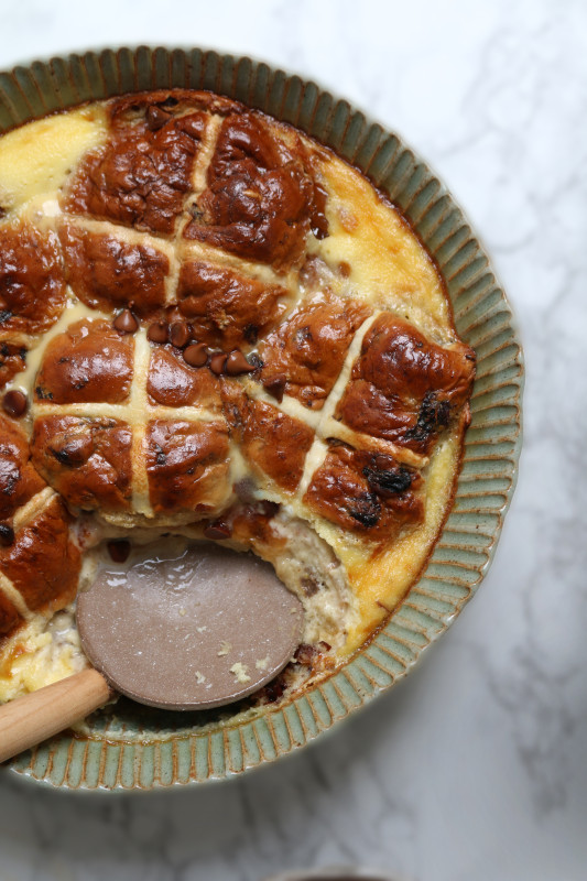 hotcross bun bread pudding 9