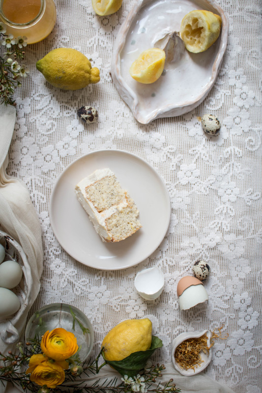 lemon poppy seed cake with honey black tea frosting-1-35