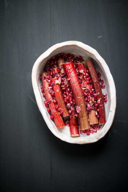 rose pomegranate roasted rhubarb-1-2