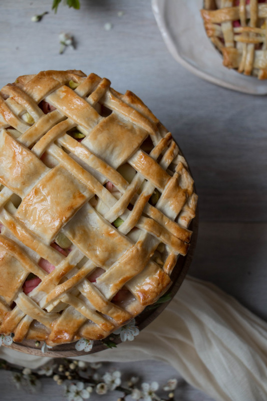 apple rose and rhubarb and pistachio pie-1-25