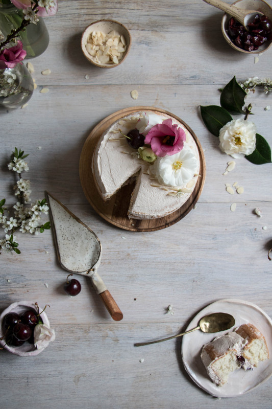 balsamic cherry feather light cake-1-2