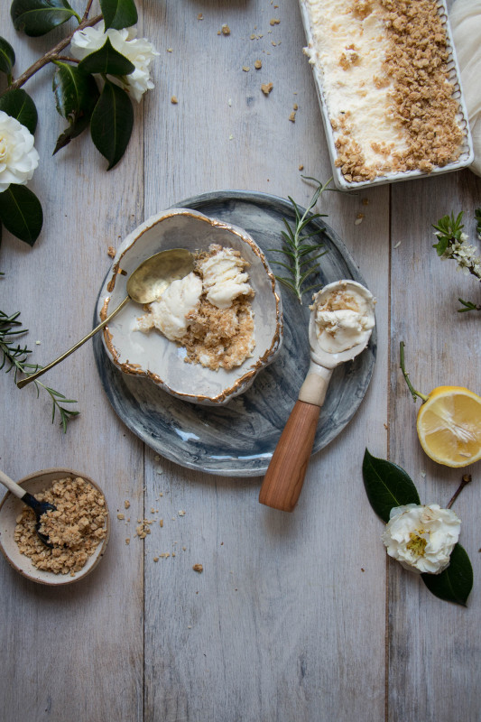 lemon clotted cream icecream with anzac crumble-1-12