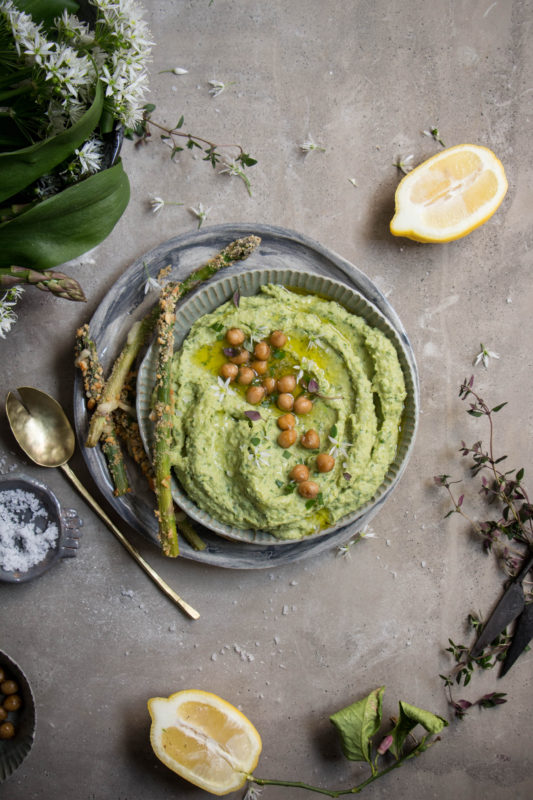 wild garlic asparagus hummus-1-13