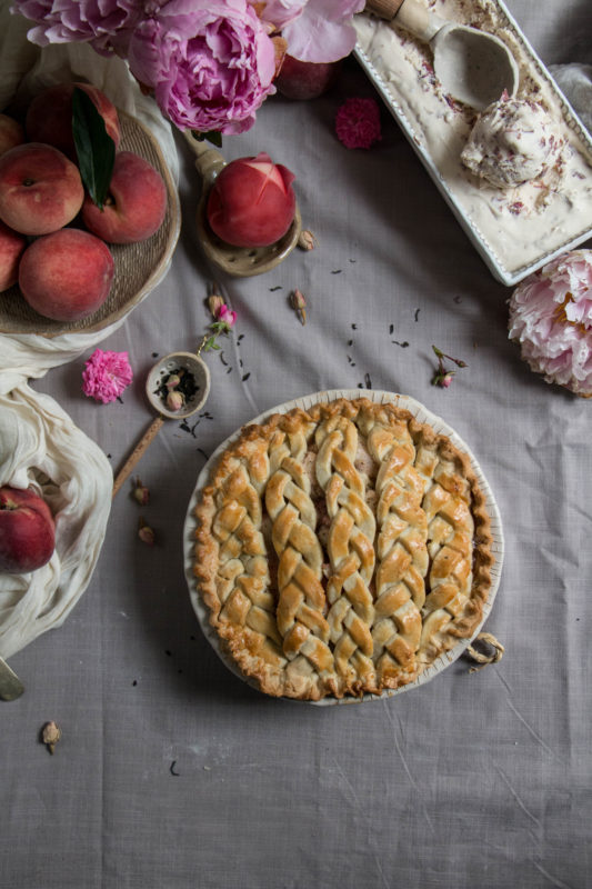 peach tea pie and rose icecream-1-10