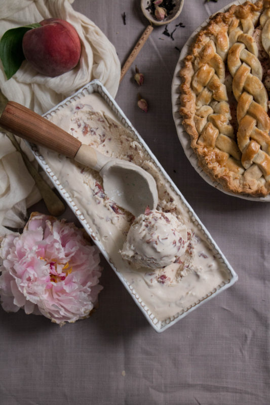 peach tea pie and rose icecream-1-11