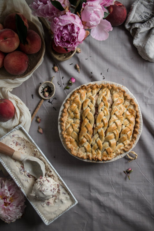 peach tea pie and rose icecream-1-13