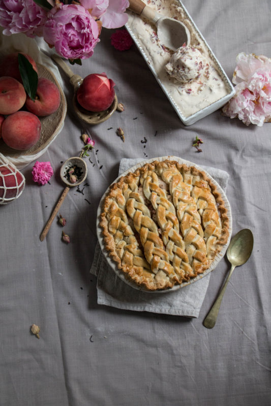 peach tea pie and rose icecream-1-8