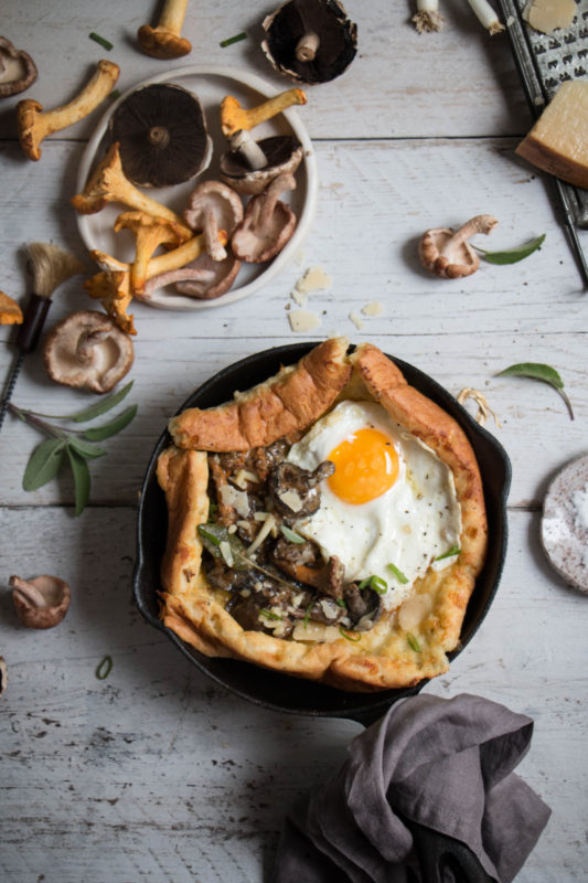 savoury dutch baby pancake with creamy mushrooms-1-3