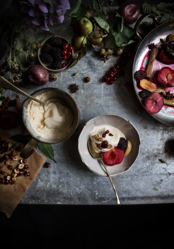 earl grey icecream with spiced fruit-1-2-1