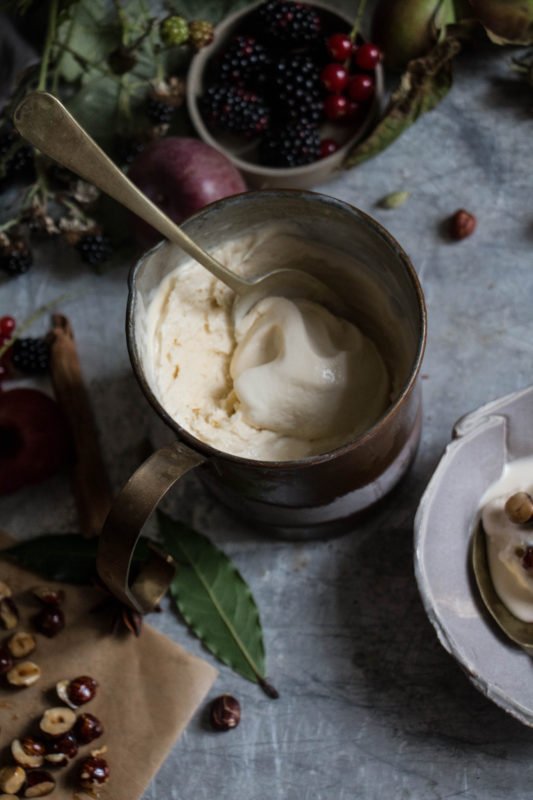 earl grey icecream with spiced fruit-1-3