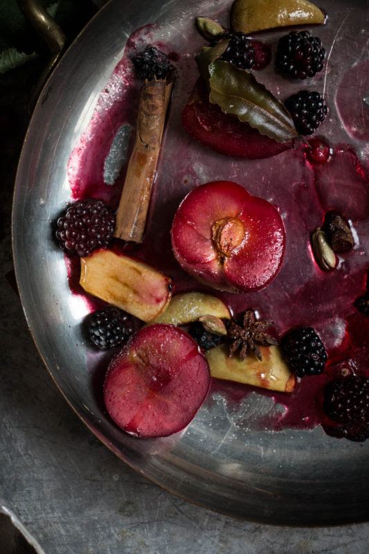 earl grey icecream with spiced fruit-1-4