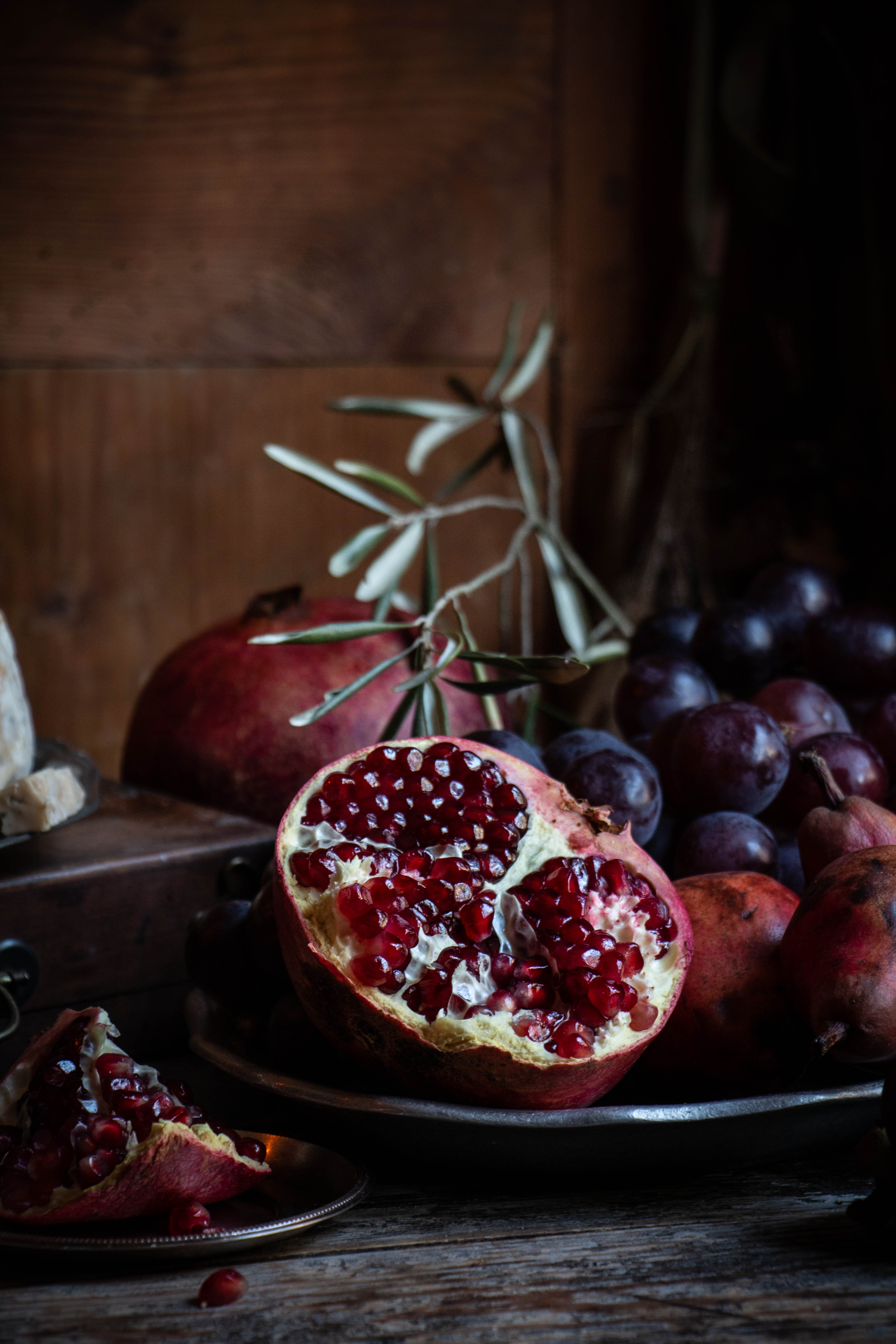 still life photography pomegrante