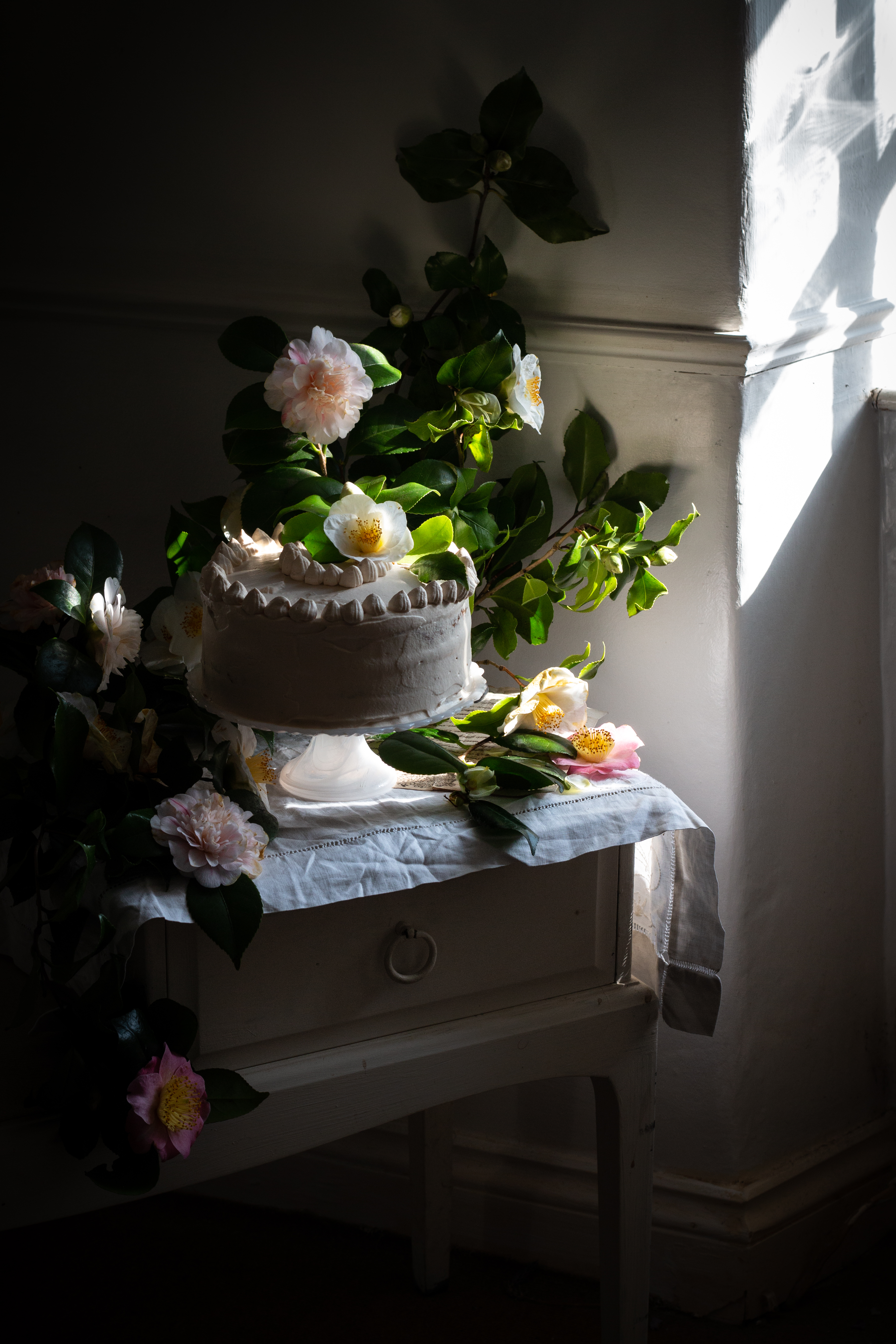 triple ginger goats milk caramel cake