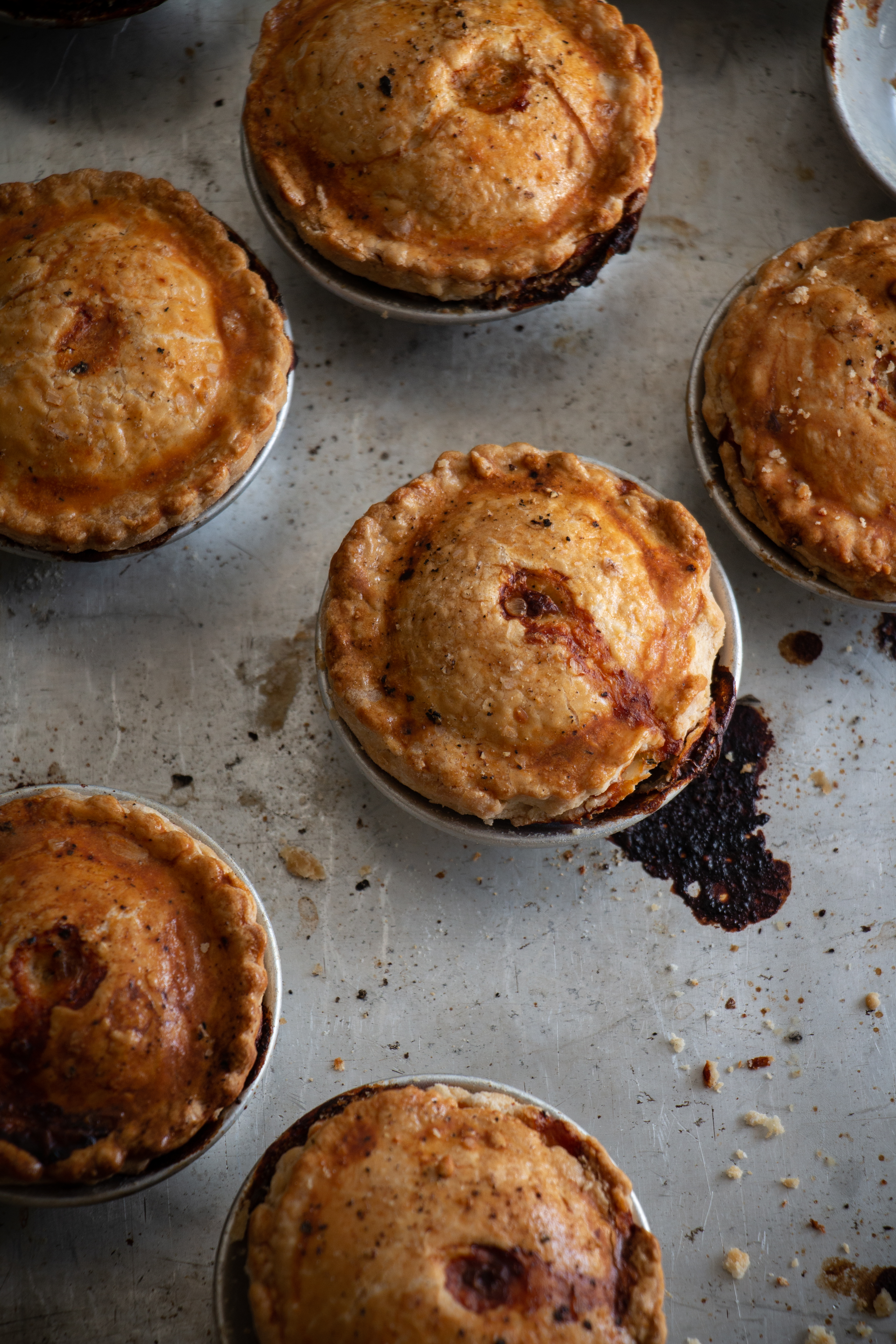 spring time wild garlic pork pies