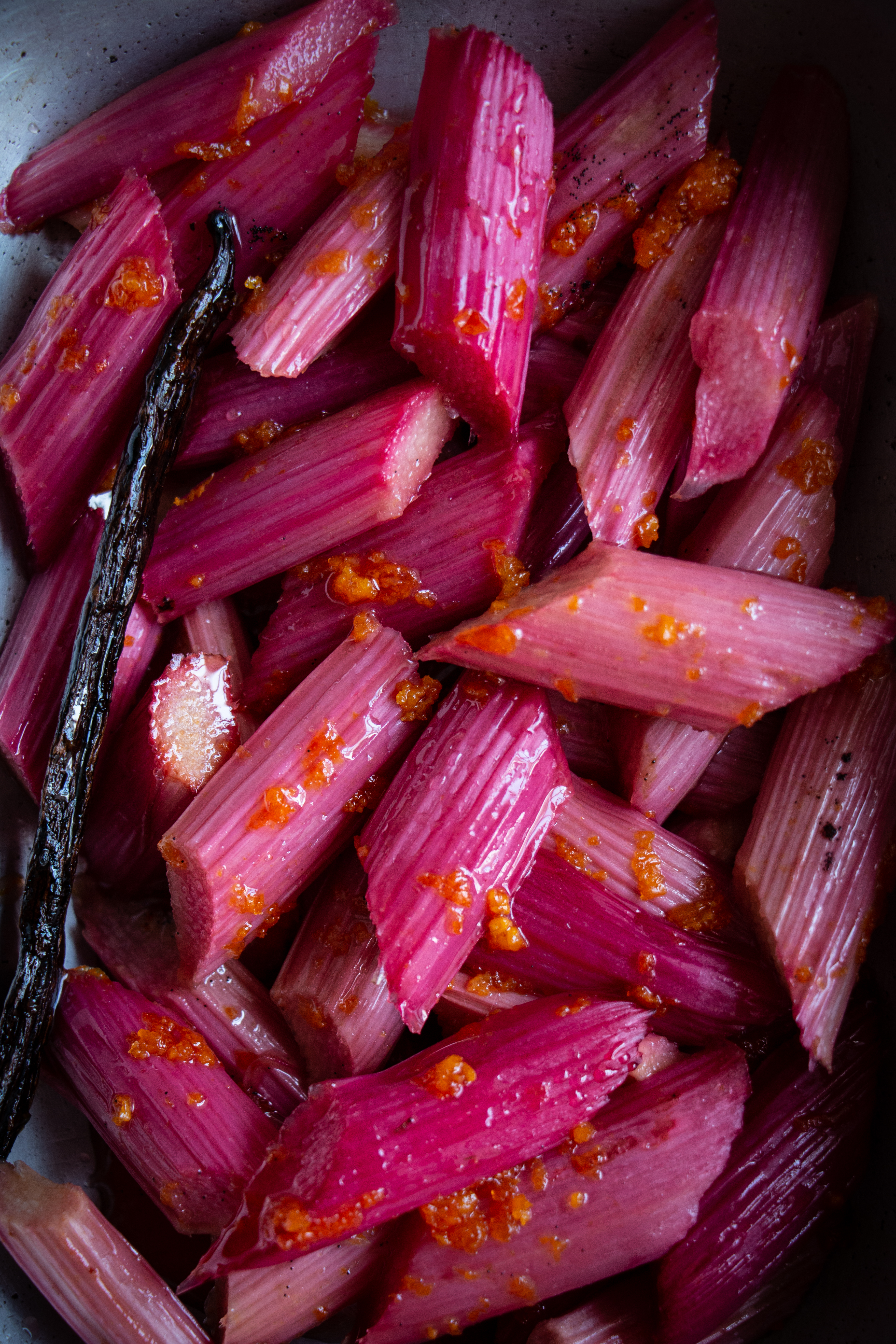 labneh and rhubarb