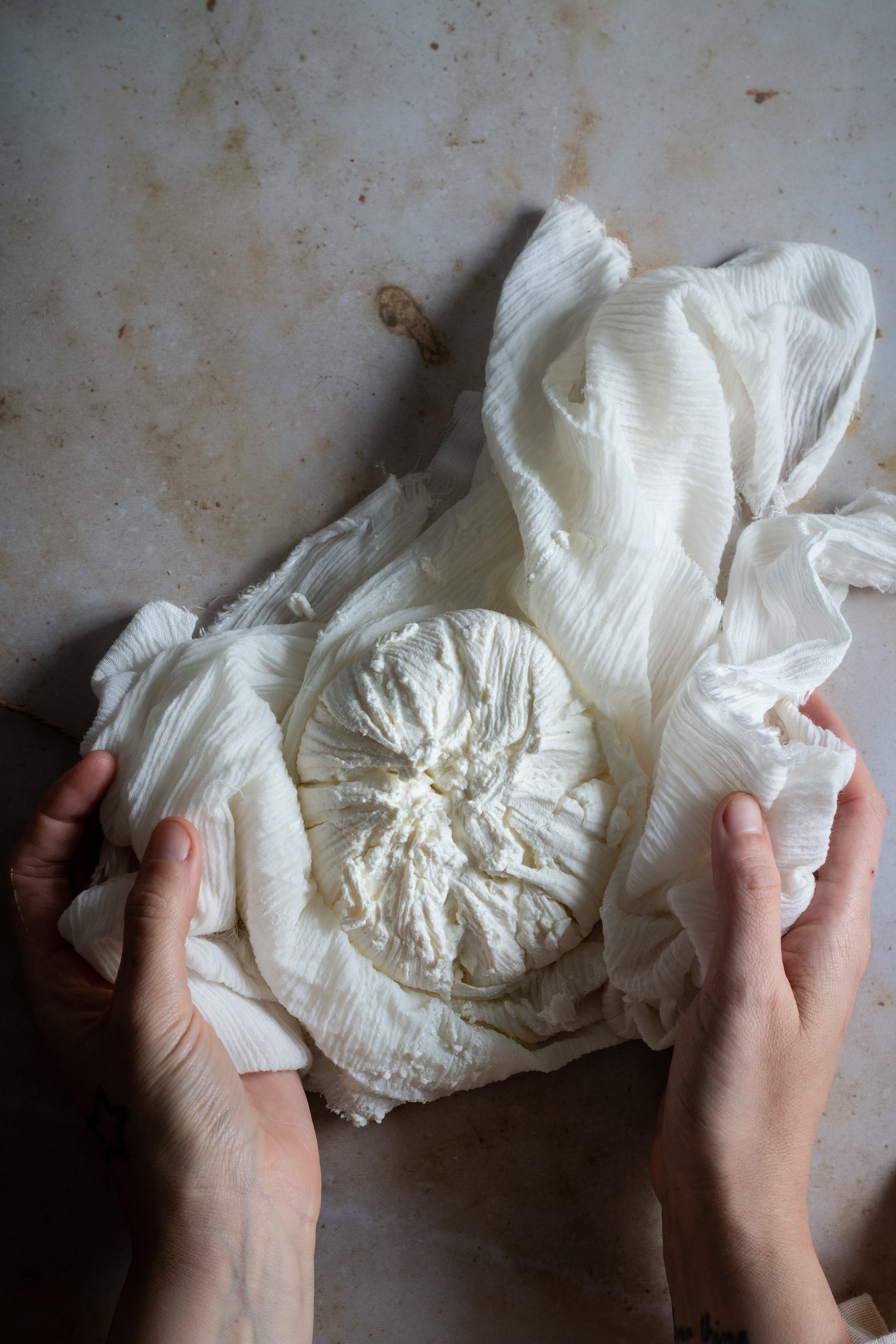 labneh and rhubarb