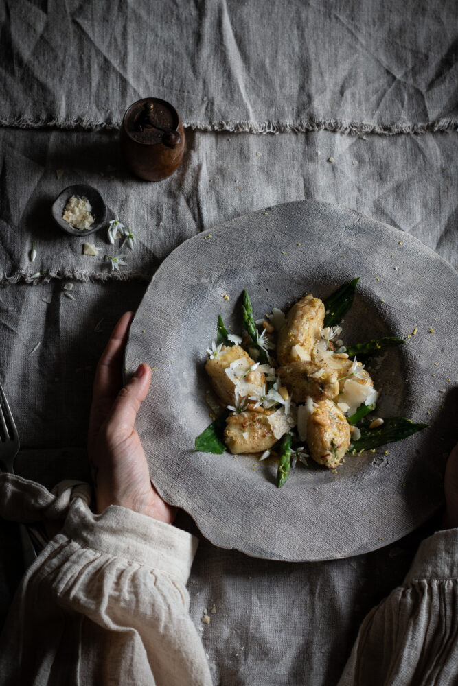 wild garlic gnudi