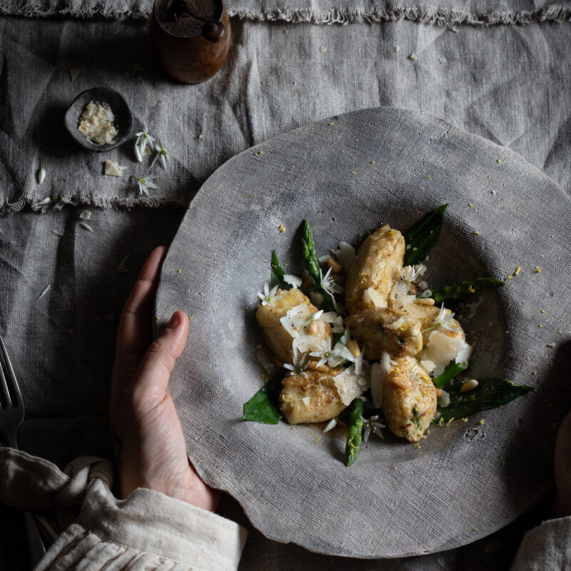 wild garlic gnudi