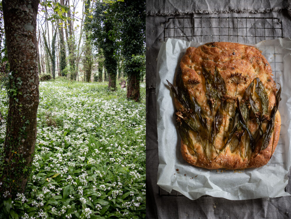 wild garlic focaccia